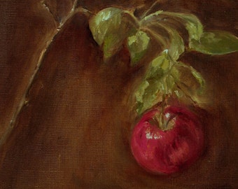 Apple Original Fruit Oil Painting
