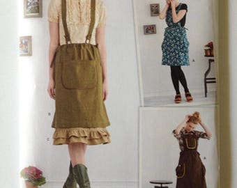 Simplicity 8438, Misses Jumper, Suspender Skirt and Petticoat, vintage style, dottie angel, New uncut sewing pattern