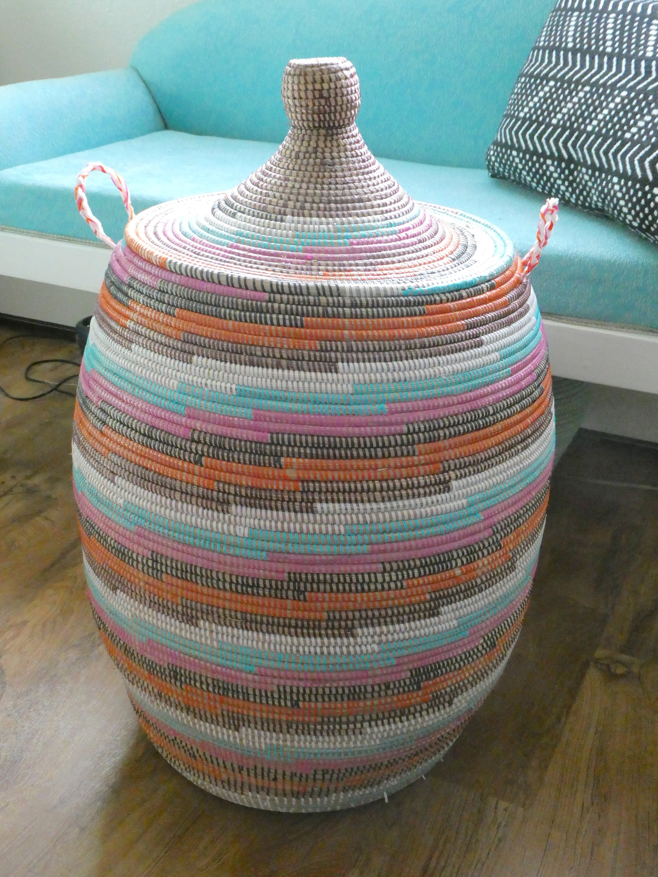 Extra große Wäschekorb exklusive bunten afrikanischen