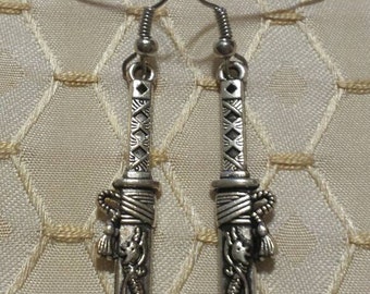 Michone Katana Sword Earrings The Walking Dead Sword Earrings