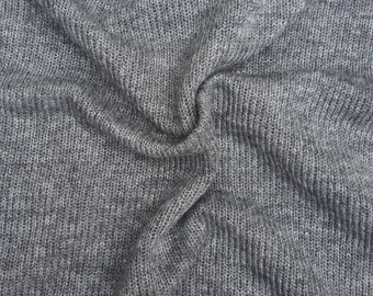 Gray Wool Sweater Knit Fabric by Yard #2 50"W 7/15