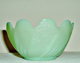Fire-King Jadite Bowl Lotus Blossom Jadeite Vintage