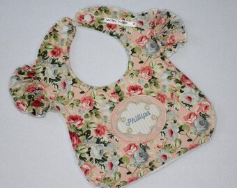 Personalised Baby Girl Bib, Girls Bib with Embroidered Name, Girl Bib, Baby Girl Gift, Baby Shower Gift, Personalised Baby Gift