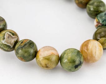 8mm Rhyolite Polished Round Bead (24 Pcs)