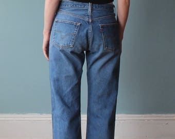 vintage levis 501 jeans | distressed boyfriend levi jeans | 1990s small