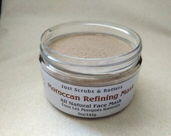 Moroccan Rhassoul Refining Clay Face Mask 5oz