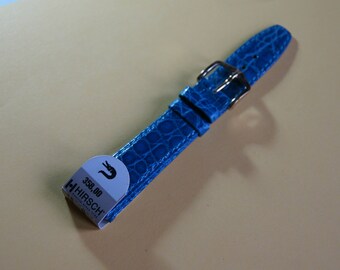 The brand HIRSCH leather "croco" 18 mm watch strap