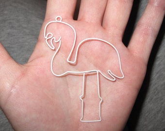 Wire Wrapped Flamingo Pendant MADE to ORDER