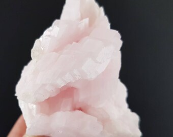 Pink Mangano Calcite from Bulgaria Zlatograd Marzyan mine Natural Mineral Specimen Cluster Crystal Mangano Calcite Mineral Pink Calcite