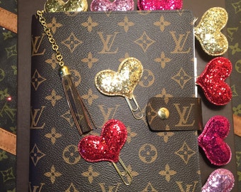 Double Sided Glitter Hearts Paper Clip- 1 per order
