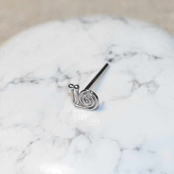 Small Nose Stud - Silver Nose Ring Stud - Rook Earring - Cartilage Stud - Tragus Stud - Nose Screw - Helix Stud - Nose Piercing 20g