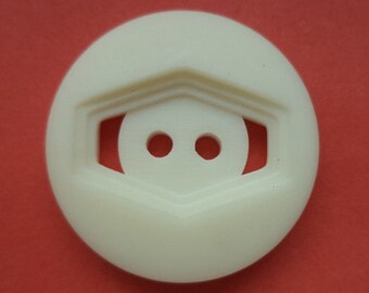 7 large buttons white wool-white 26 mm (3246)