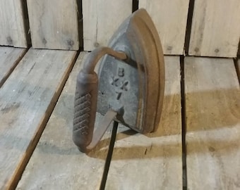 Vintage Metal Doorstop, Cast Iron Iron, Primative Iron, Old Iron, Cast Iron Doorstop,