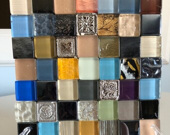 Glass Tile Trivet "Basil"