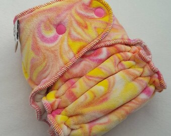 CLOTH DIAPER One Size (11-35#) Bamboo/Bamboo Velour Fitted,Swirl Dye,Hand Dyed,Bamboo Fitted Diaper,One Size Fitted,New Baby Gift,Hippy Baby