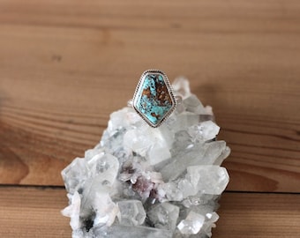 Turquoise Sterling Silver Ring // Size 6 // Carico Lake Turquoise// hand made ring// gifts for her// bridesmaid gifts