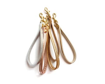 LEATHER Wrist Strap Key Fob. Leather Strap for Keys. Leather Key Chain. Clip Keychain.