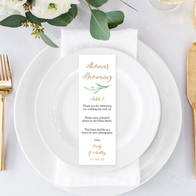 greenery name photo frame inserts 2x6 printable photo