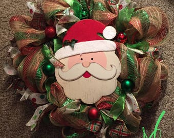 Santa Claus Christmas wreath