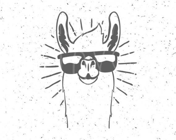 Download Llama svg Llama in glasses svg Funny Llama SVG Cut File Llama