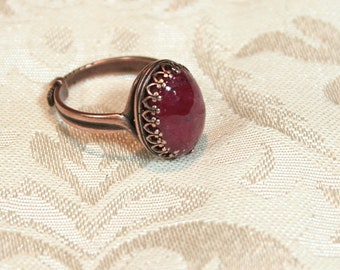Antique Copper-Plated Brass Memorial Ring: Flower Petals from Wedding, Funeral, Baptism, Shower, Anniversary, Birth, Special Occasion