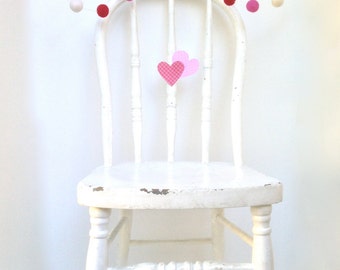 Valentine's Day Felt Ball Garland, Pom Pom Garland, Nursery Decor, Bunting Banner, Party Decor, Baby Shower