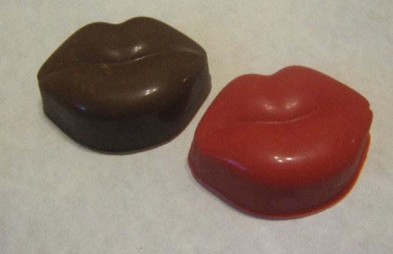 Say it with a kiss - Lip shaped chocolate covered sandwich cookies one dozen