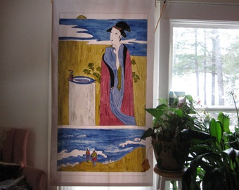 Japanese figures window shade