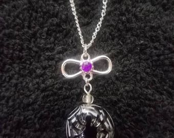 Glass Spider Pendant Necklace