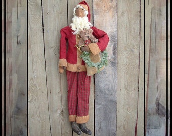 Instant download pattern for tall primitive folk art Sant rag doll HAFAIR ofg faap Lucys Lazy Dayz PDF426