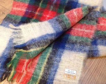 Vintage Dress STEWART TARTAN Mohair and Wool Scarf Wrap Stole