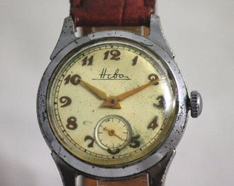 NEVA Extremele Rare Vintage Military SERViCED watch 16 Jewels made in USSR