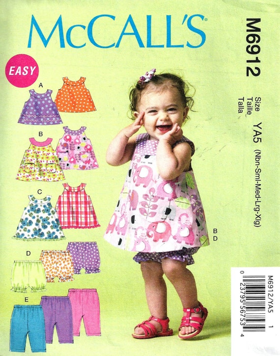 BABY CLOTHES PATTERN / Make Baby Girl Dress Top Bloomers