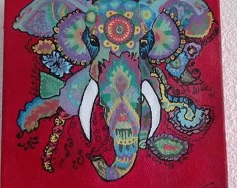 mandalat elephant frame 3d