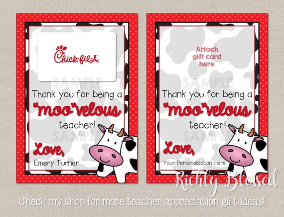 Chick-fil-A Teacher Appreciation Week Gift Teacher Thank You
