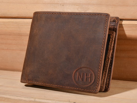Personalized Men&#39;s Leather Wallet Custom