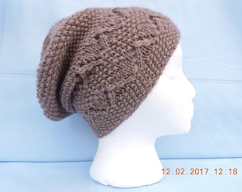 Slouchy hat, taupe