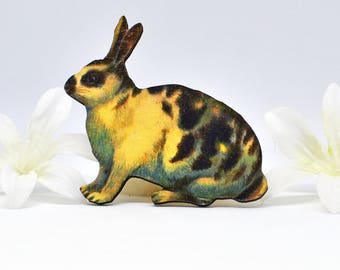 Bunny Rabbit Brooch Coco- Rabbit Jewelry- Bunny Pin- Bunny Brooch- Animal Brooch- Rabbit Pin- Bunny Jewelry- Woodland Animal- Nature Lover