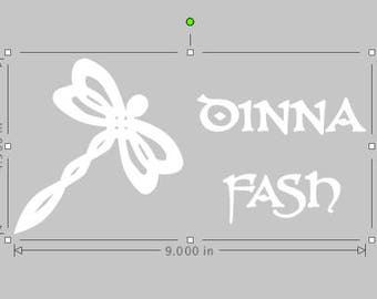 Custom Dinna Fash Dragonfly decal