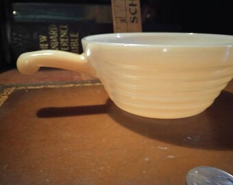 Vintage Fire King Peach Lusterware Bowl with Handle