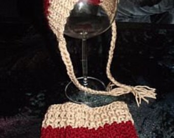 Babyset-"Bonnet & Rock" crocheted, newborn, reborn-photoshoot-50/56-0-3 months