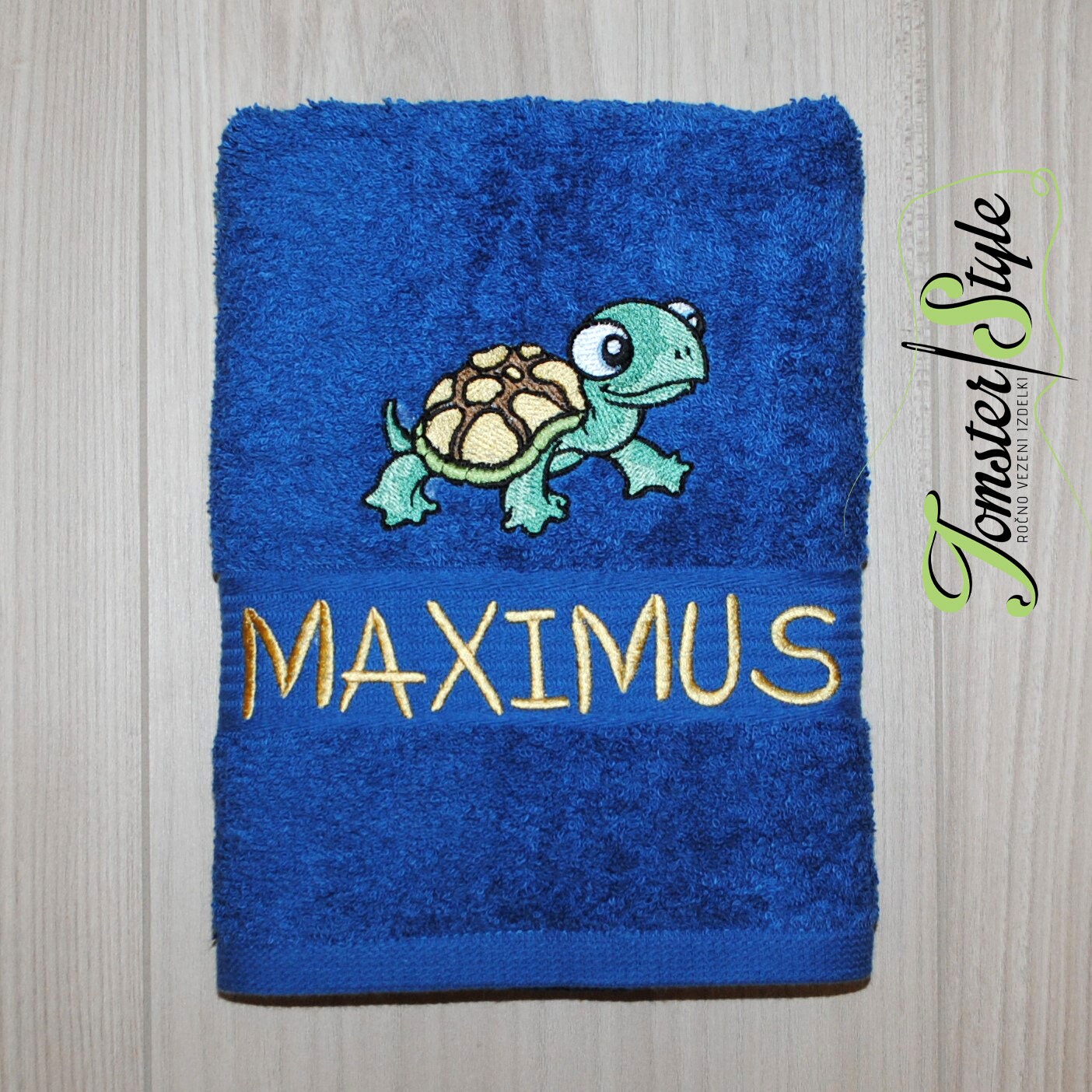 Personalized Bath Towel TURTLE Embroidered towel Bath Gift