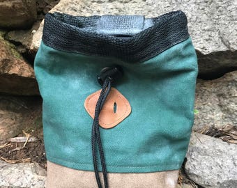 Chalk Bag - Green Canvas