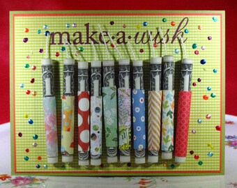 Make A Wish, Birthday Card, Teenager, Child, Adult, Fun, Happy Birthday, Candles, Money, Written Wishes (#118)
