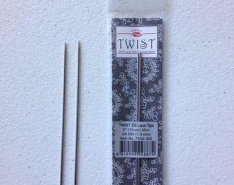 ChiaoGoo 5 inch (13 cm) TWIST **MINI** Interchangeable Needle Tips Sizes US 000-1.5