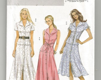 5025 Butterick Sewing Pattern Semi Fitted Top Flared Skirt or Gored Skirt UNCUT Size 8 10 12 14