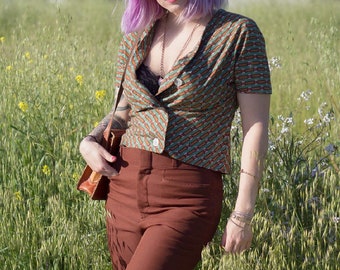 Mid Century Psychedelic Blouse