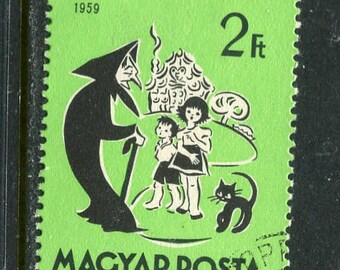 Hansel And Gretal Fairy Tail Themed Stamp Issued in Hungary Used/Vintage Stamp Hansel & Gretal