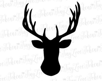 Buck Antlers SVG Design for Silhouette or other craft cutters (.svg/.dxf/.eps/.pdf)