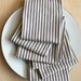 Large Dinner Napkins, French Blue Ticking, Cloth Dinner Napkins, Stripe Napkins, Eco Friendly, Wedding Napkins, Set of 4 Napkins, 17"X17"